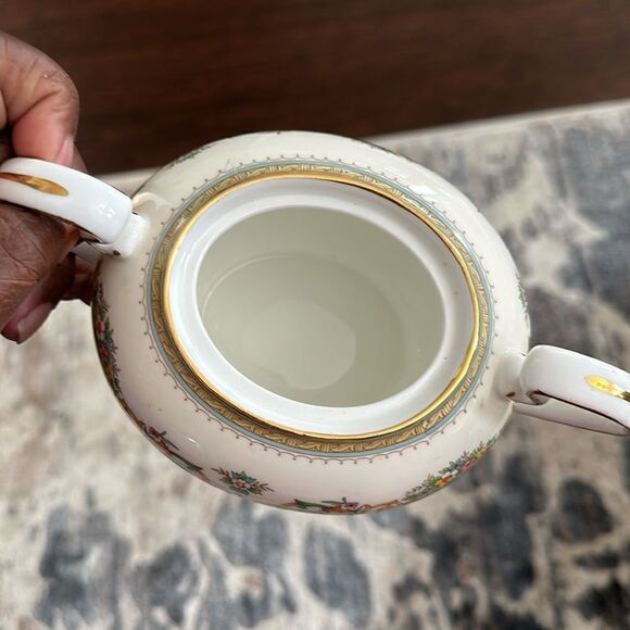 AYNSLEY Henley Lidded Sugar Bowl Sucrier - Picture 4 of 6